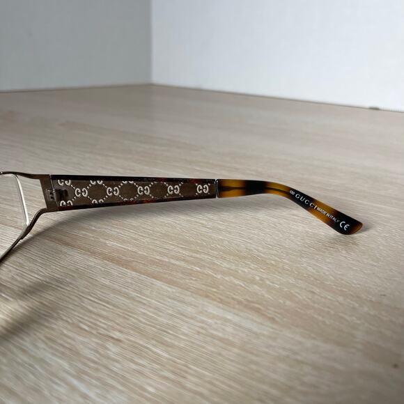 Gucci GG2809 HBC Eyeglasses Gold Brown Frames Only 56-16-130 Made in Italy - Picture 6 of 8